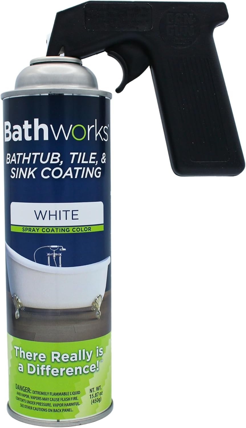 Bathtub Refinishing Kit WHITE; 2 Spray Cans; for Tub, Tile, & More; 32oz of R…