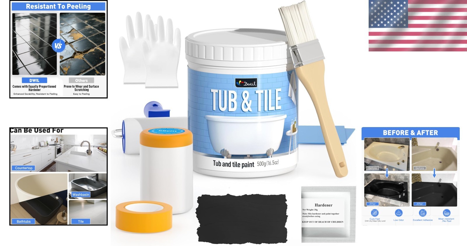 Bathtub Refinishing Kit – Low Odor & Water Resistant