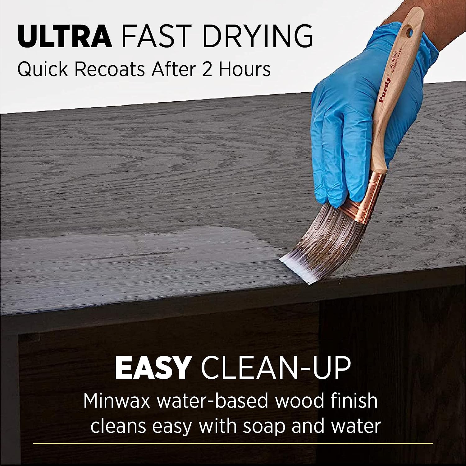 1/2 Pt 24444 Clear Polycrylic Water-Based Protective Finish Semi-Gloss