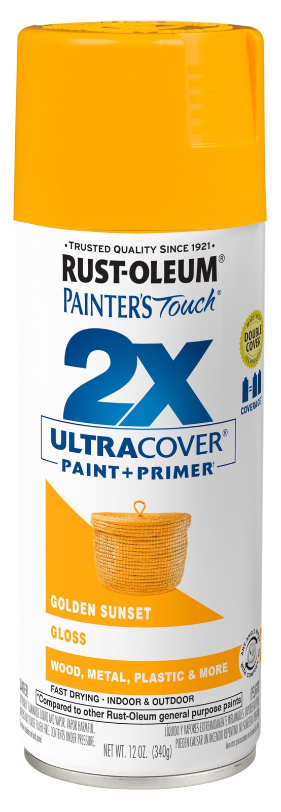 Painter’s Touch 2X Ultra Cover Golden Sunset Gloss Spray Paint 12 Ounce