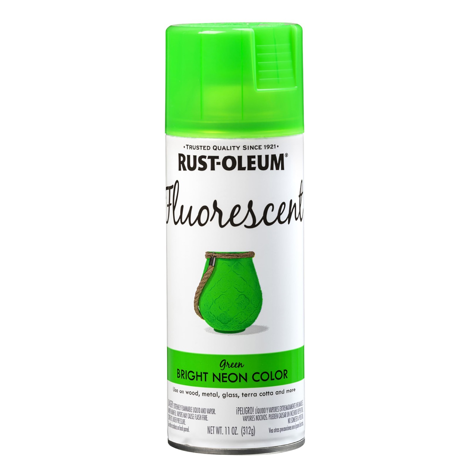 Rust-Oleum 1932830 Specialty, Fluorescent, Spray Paint 11 Ounce Green