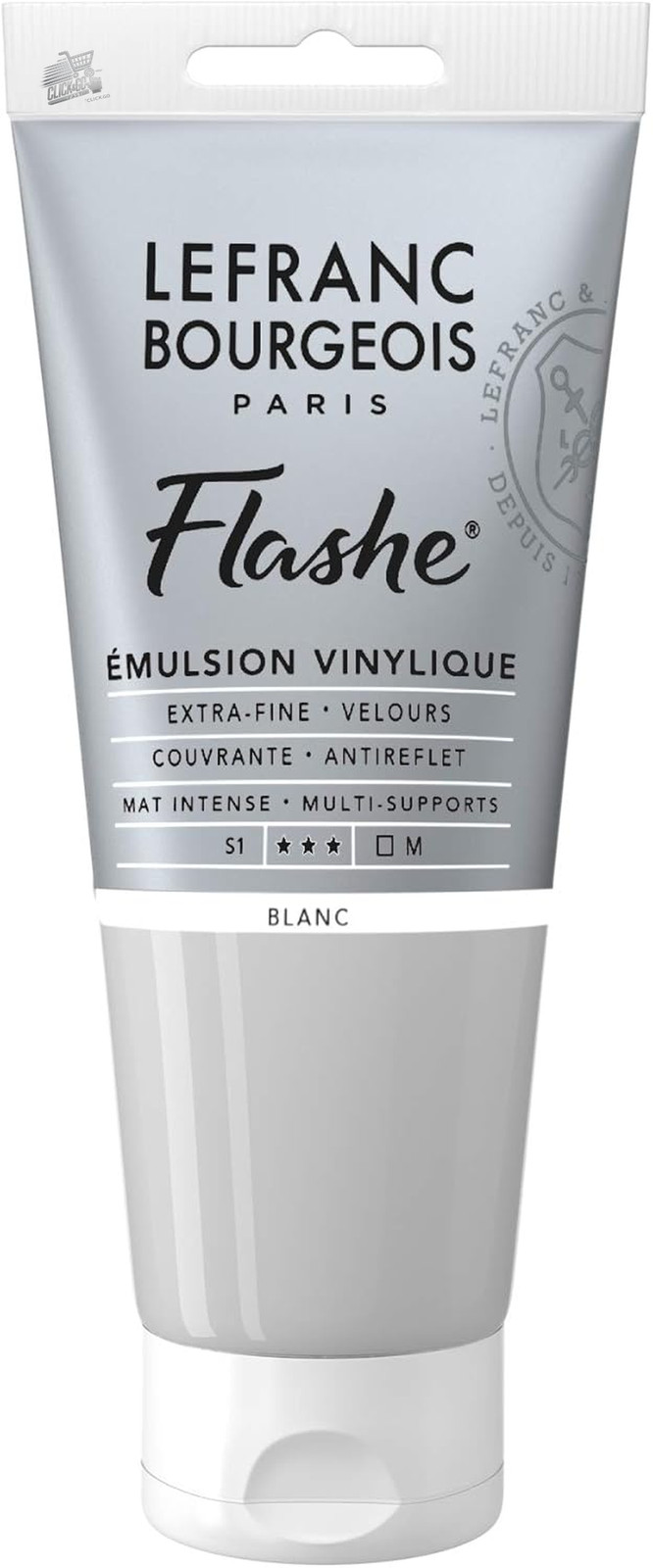 LEFRANC BOURGEOIS FLASHES VINYL ACRYLIC COLOR 80ML MATTE WHITE CANVAS PAINTING