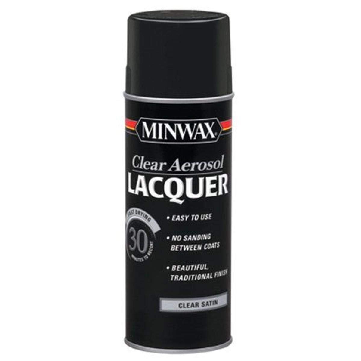Clear Aerosol Lacquer Spray 12.25 oz Satin Minwax 15210 12.25-Ounce