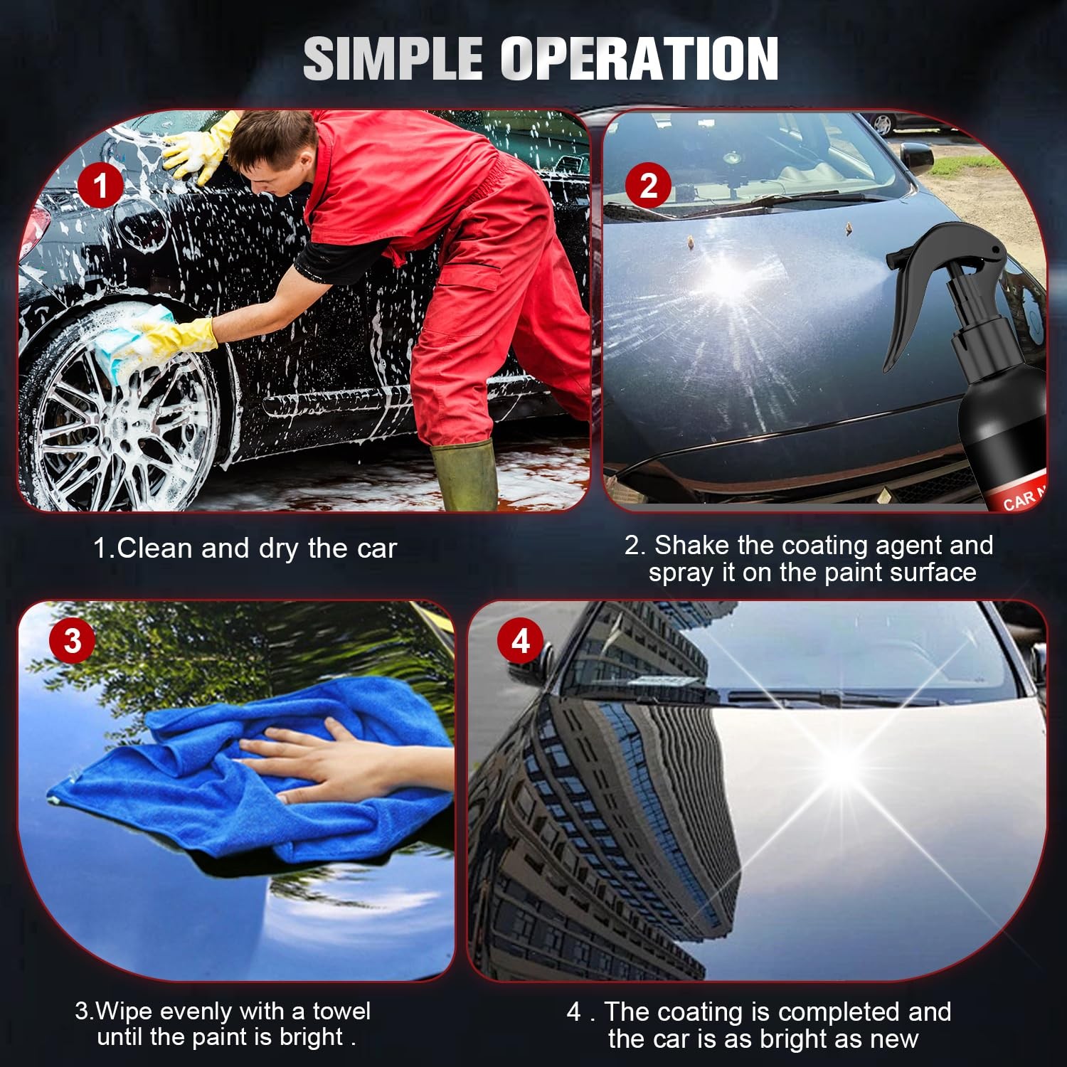 2PCS Nano Car Spray, Scratch Remover, Scratch Fix, Car Wax for Cars, Nano Scratc