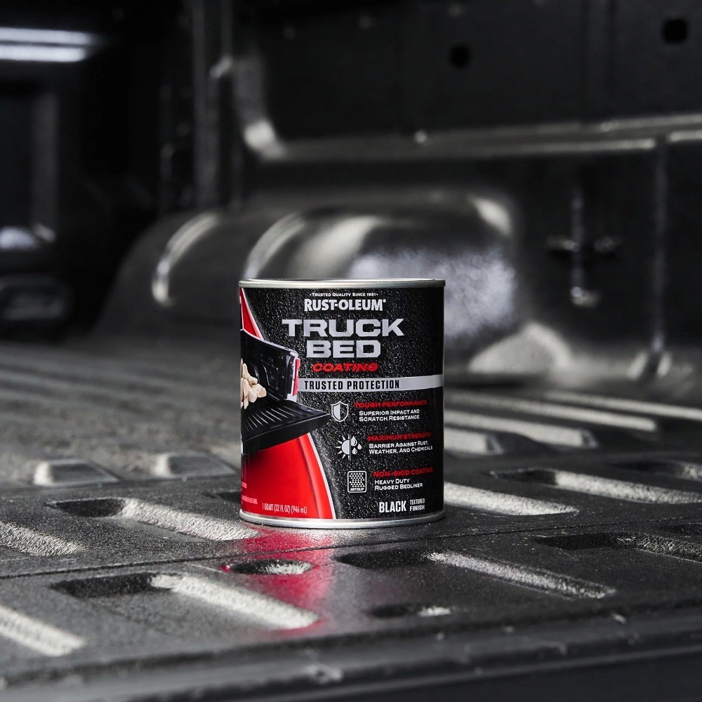 Automotive Truck Bed Liner Spray Paint Protective Coating Black Quart Can