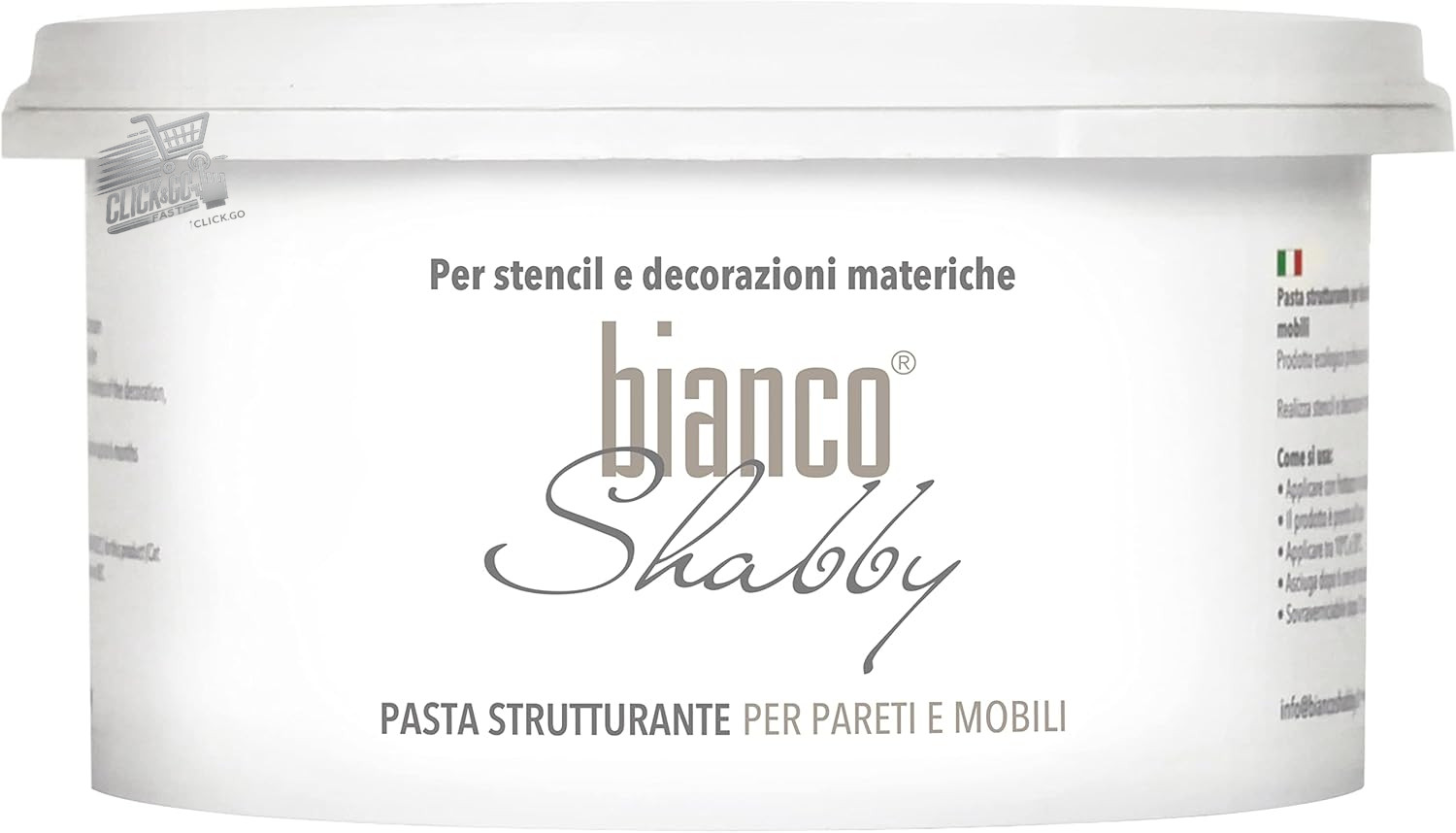 White Structuring Paste Shabby Wall Wall Material Stencil 3D Chalk 1L