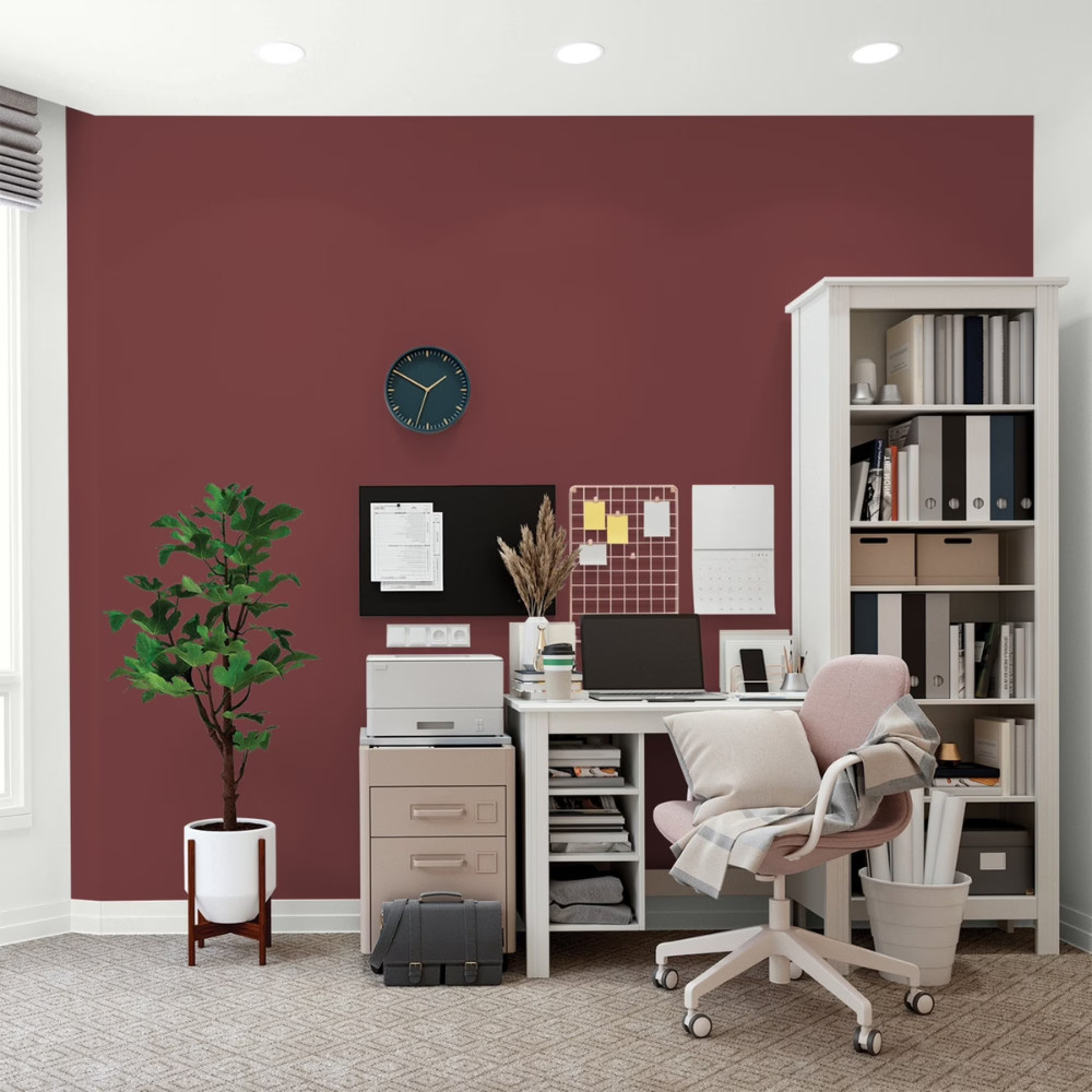 Glidden One Coat Bordeaux Red Flat Interior Paint + Primer, 1 Gallon, Pack of 1