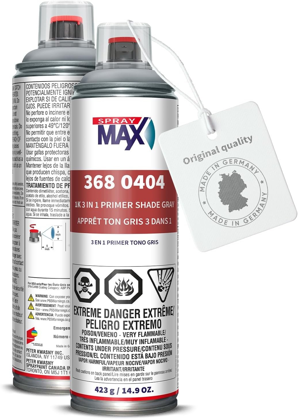 SprayMax 1K 3 in 1 Primer Gray | All-in-One Primer, Filler & Sealer for Metal…