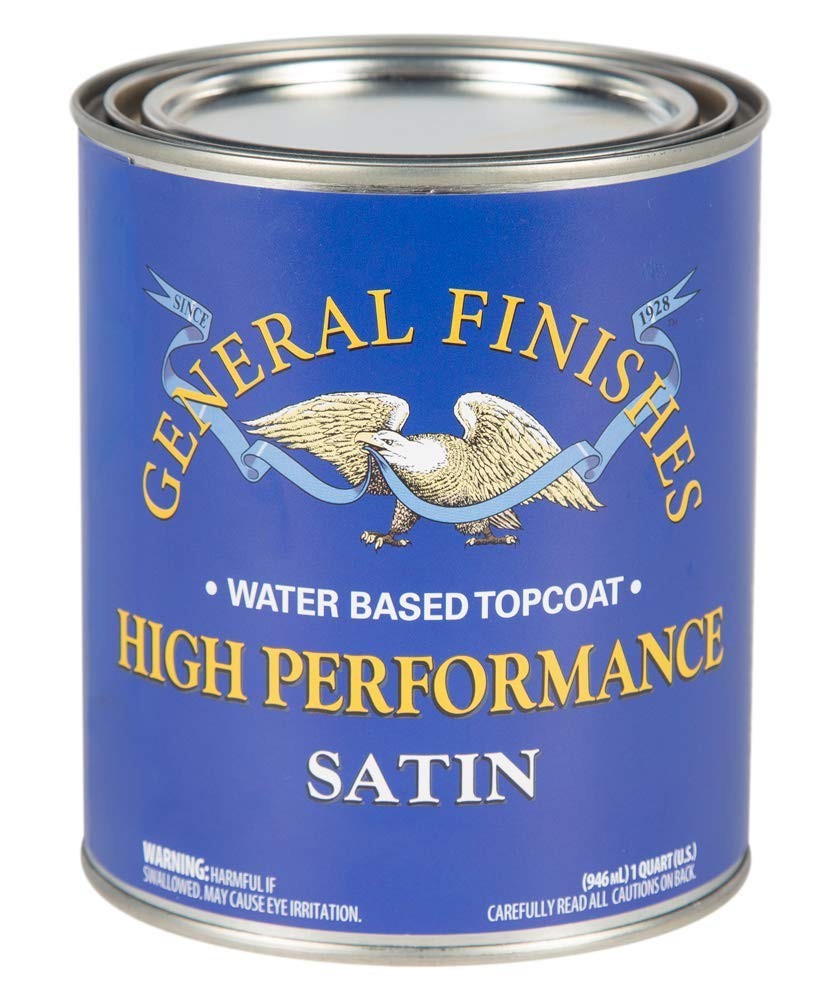 High Performance Water-Based Satin Topcoat, 1 Quart – Durable Finish for Wood