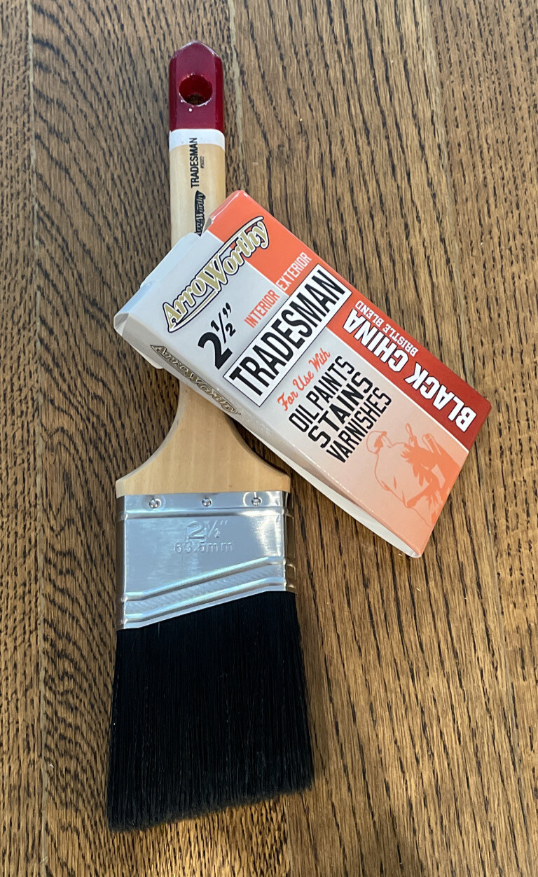 ArroWorthy 5022 2-1/2 Tradesman Black China Angular Brush 2-1/2 in.
