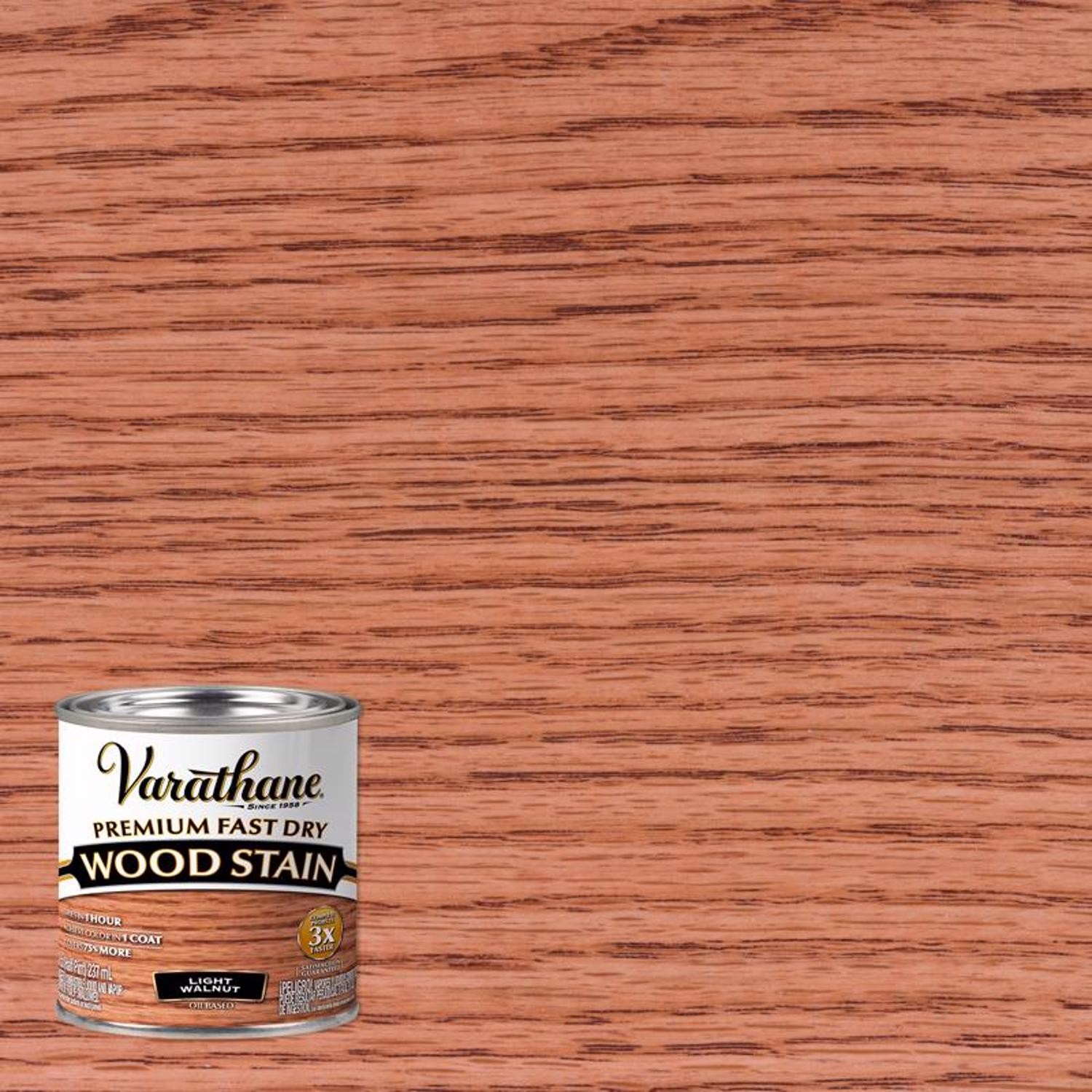 Varathane Semi-Transparent Light Walnut Oil-Based Urethane Alkyd WoodStain 0.5pt