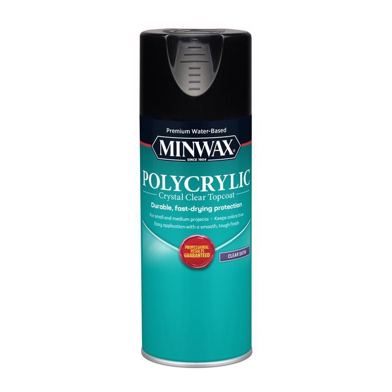 Minwax 33333000 275 g/L Satin Sheen Clear Indoor Polycrylic 11.5 oz. (Pack of 6)