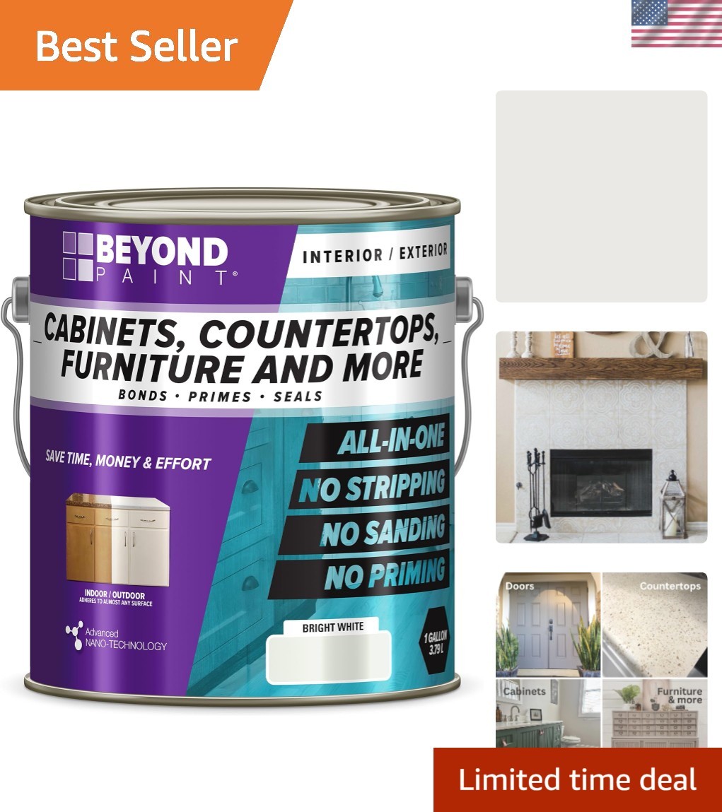 Acrylic All-in-One Refinishing Paint Gallon – Matte Finish, 400 sq ft Coverage
