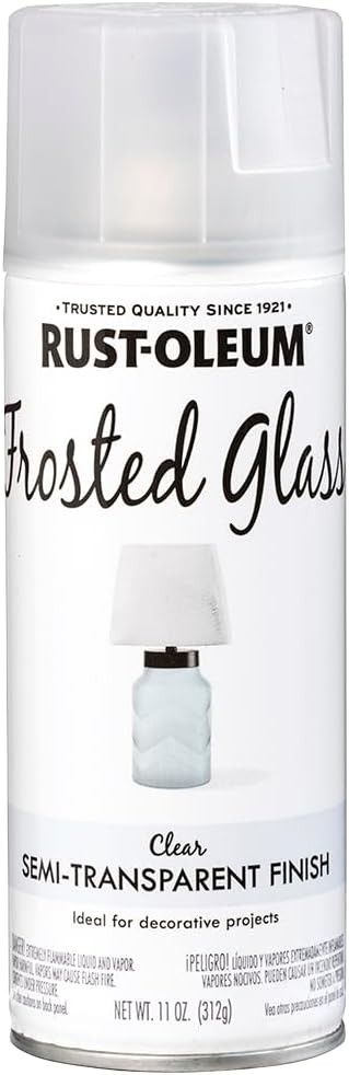 Rust-Oleum 342600 Frosted Glass Spray Paint, 11 oz, Frosted Glass