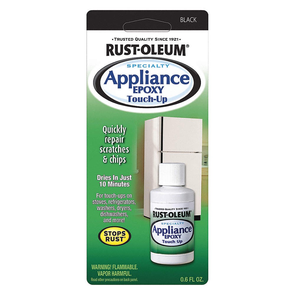 RUST-OLEUM 213174 Appliance Touch Up Paint,Black,0.6 oz 34CJ38