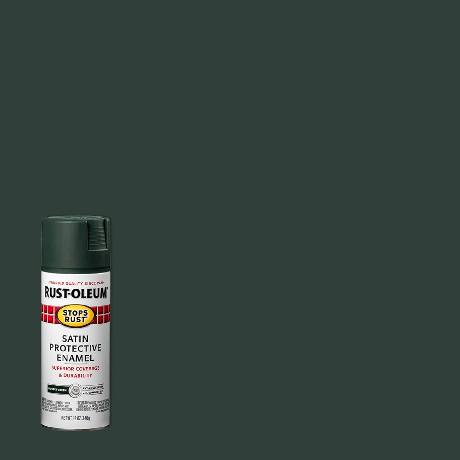 Rust-Oleum Stops Rust Spray Paint 12oz Satin Hunter Green 6 Pack 7732830