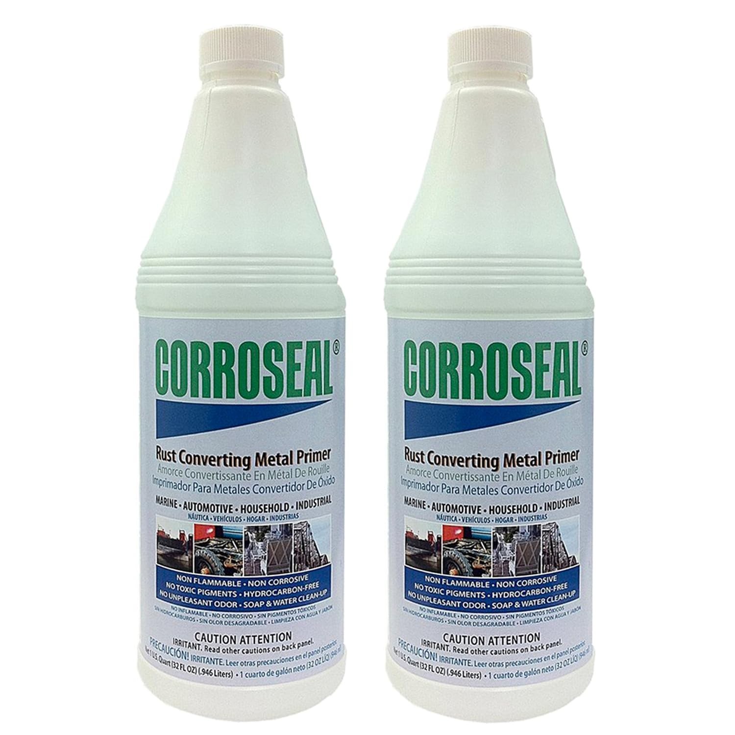 Rust Converter & Metal Primer – 2-Pack Quart
