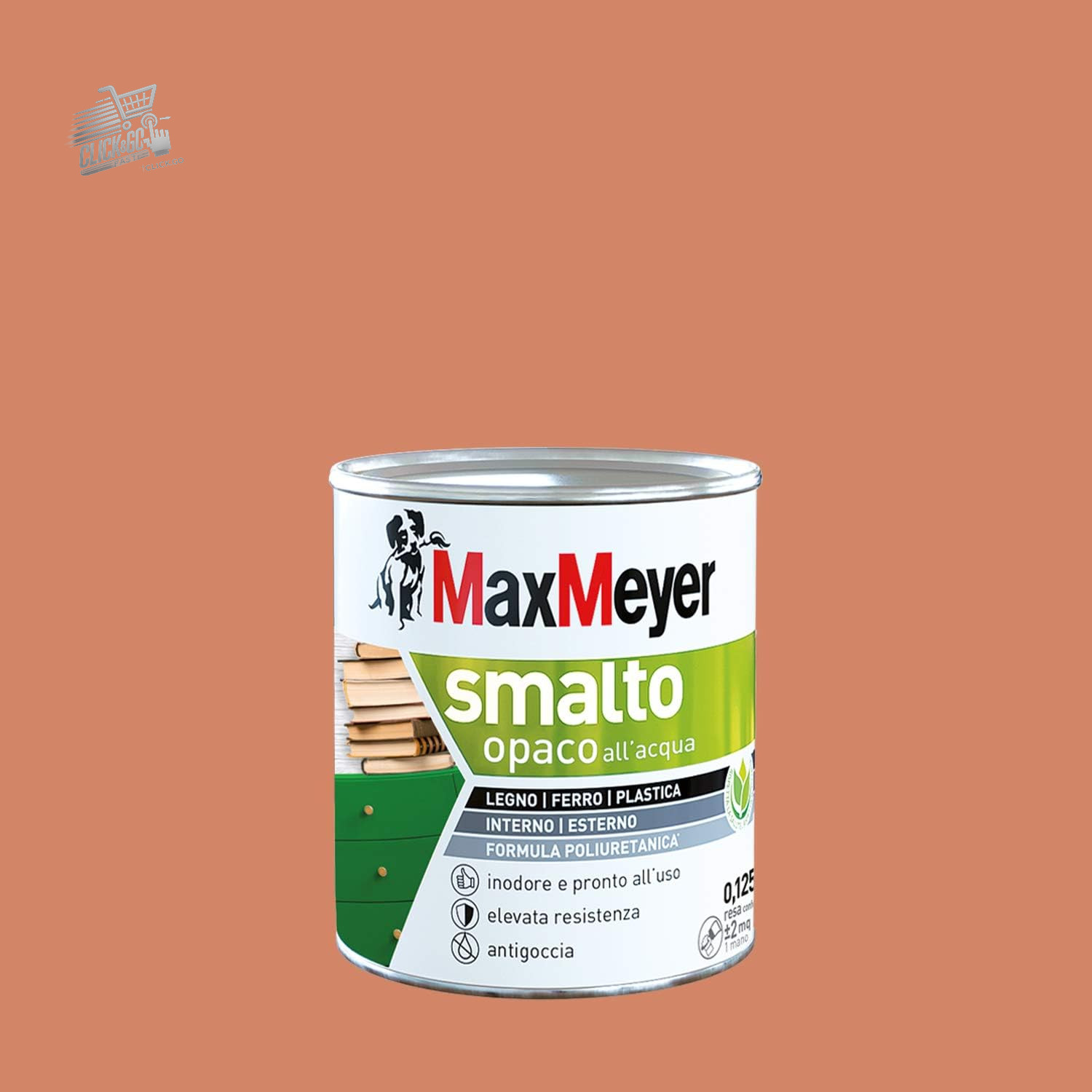 MaxMeyer Matte Polyurethane Water Enamel Orange 125ml Wood Paint Iron PVC