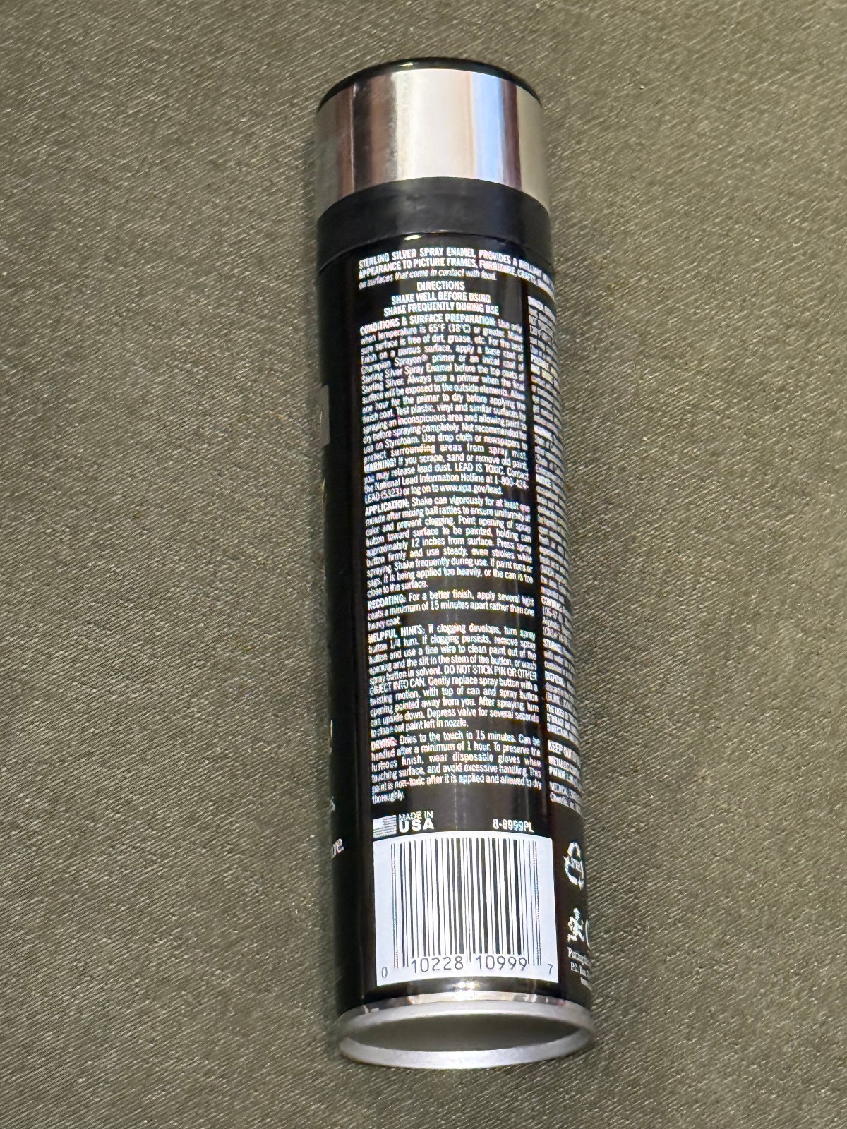 Chase 8.5 8 1/2 Ounce STERLING SILVER SPRAY ENAMEL Brilliant Finish $5.00 a Can