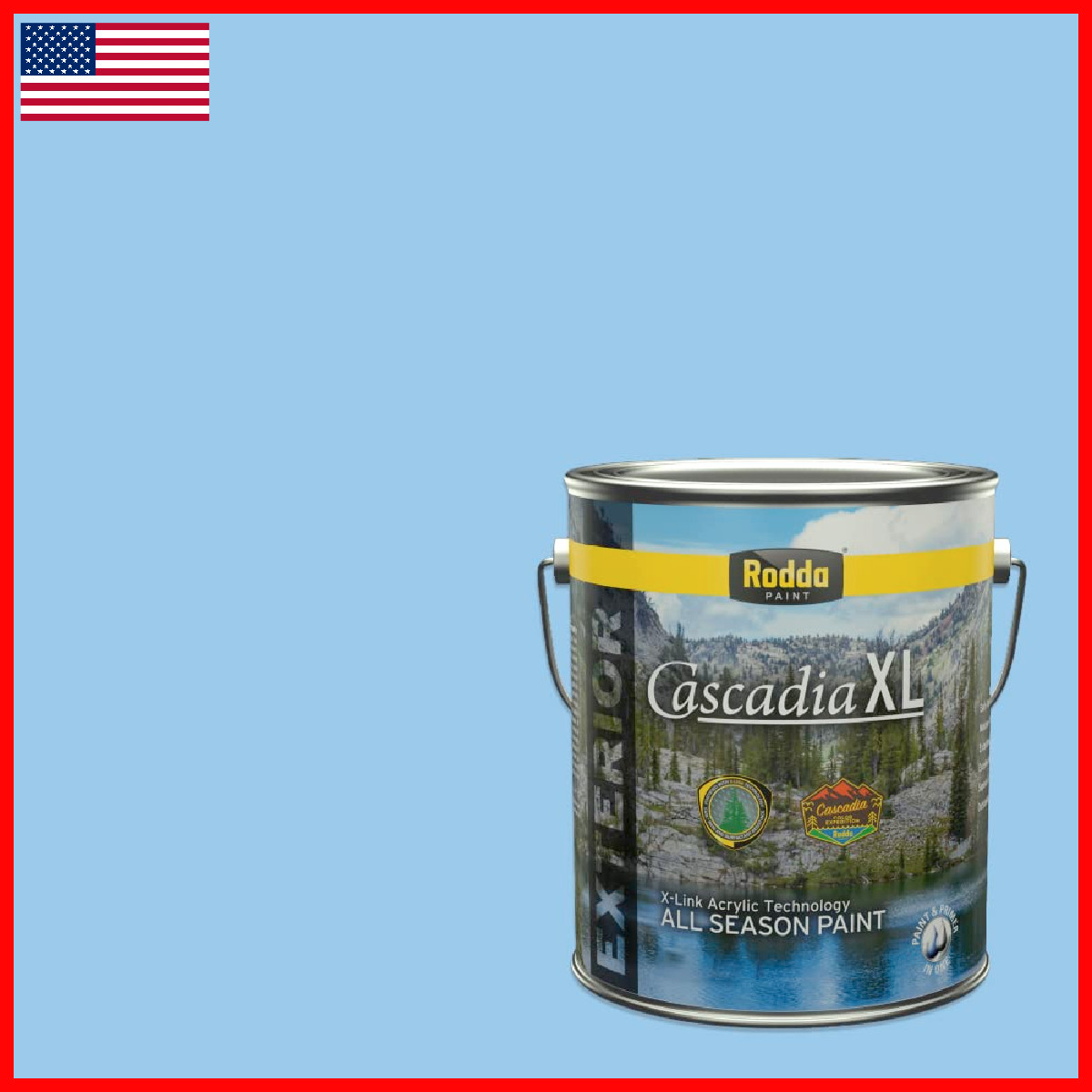 Rodda Paint Rodda Cascadia Xl Exterior Satin In One 1-Gallon Watery Sea