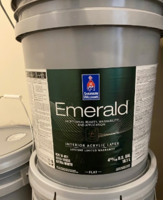 Sherwin-Williams Brand New Emerald Interior Flat Paint Extra Whte. $99