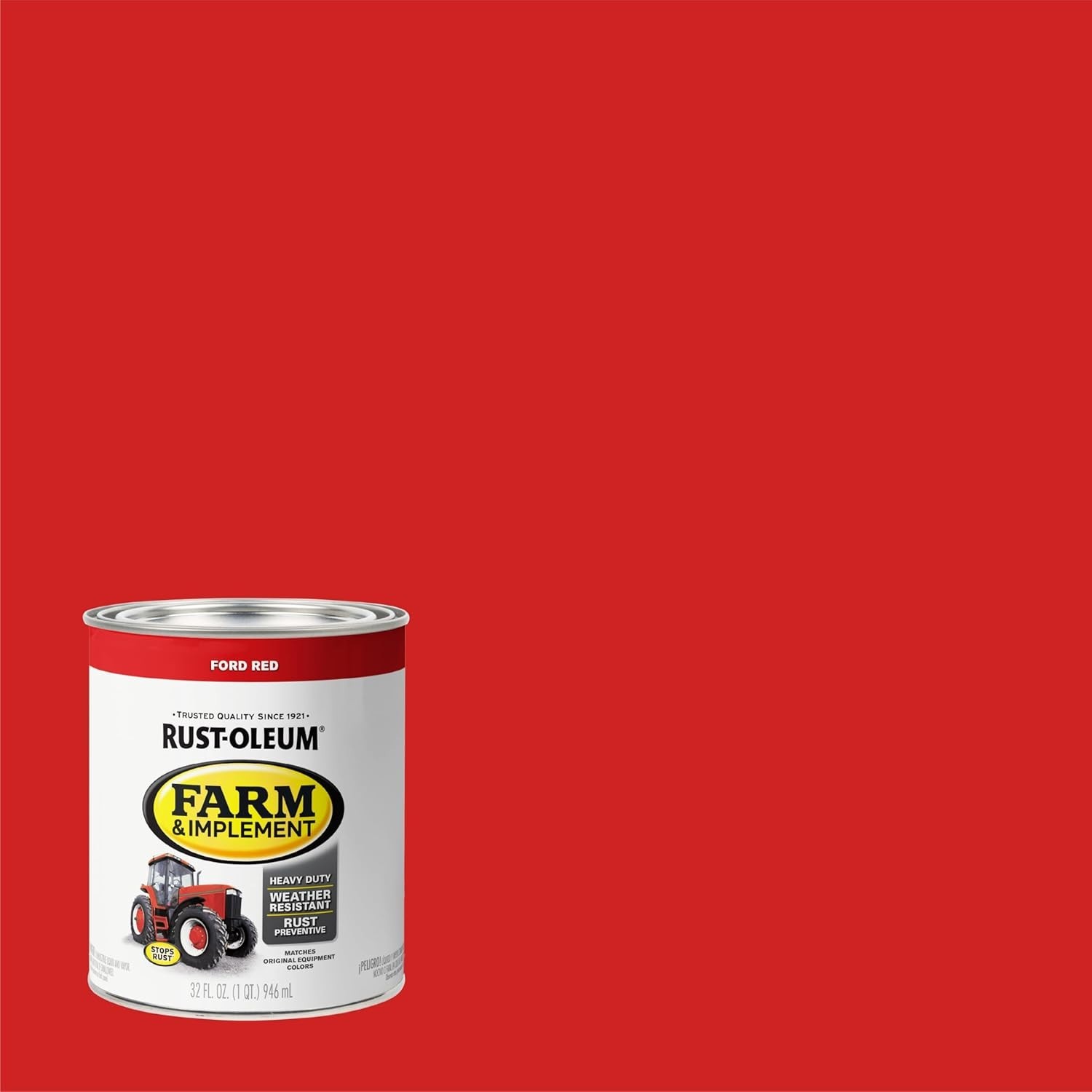 Farm Implement Enamel Paint Ford Red Quart Rust Preventive Gloss 2 Pack