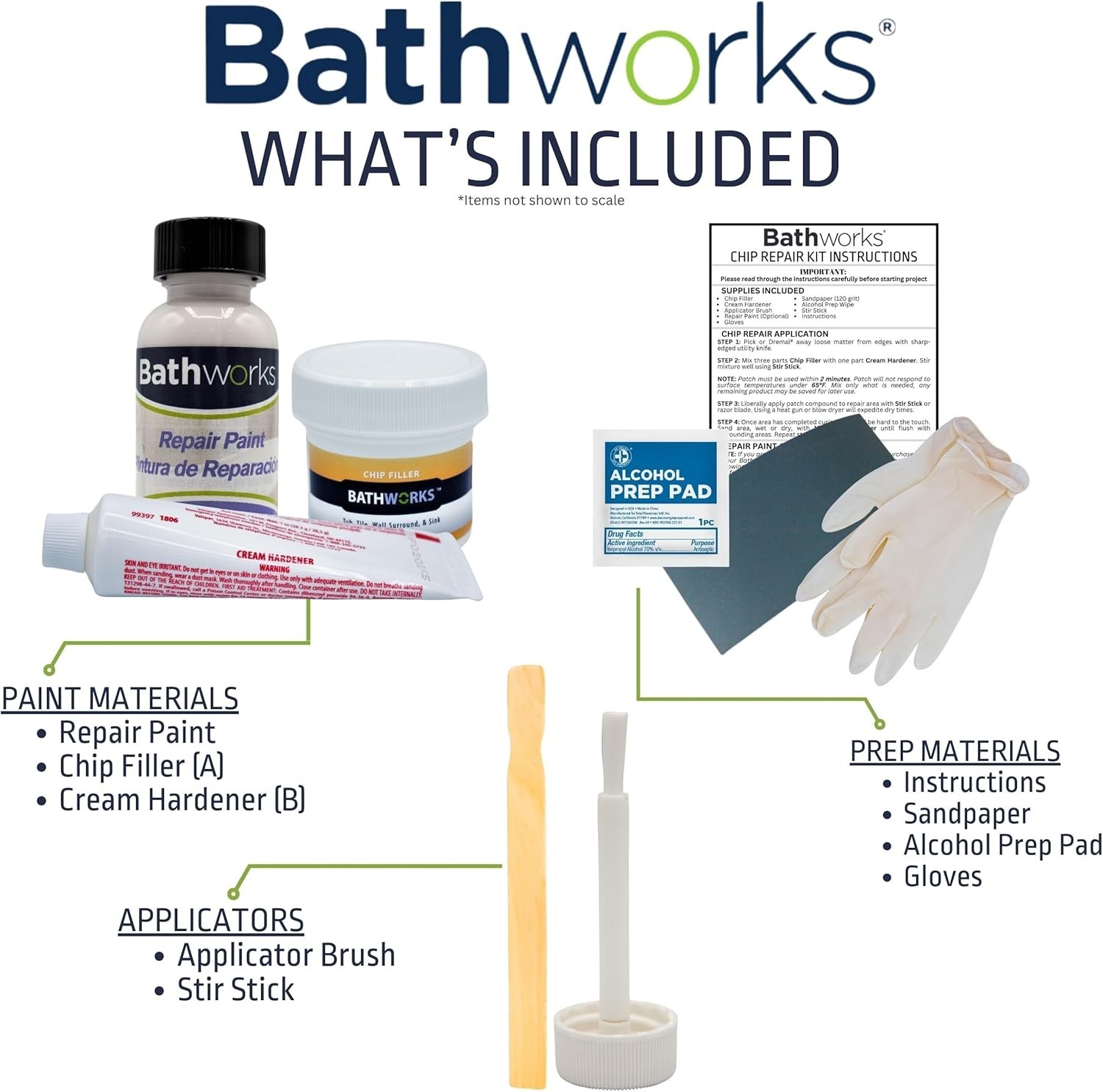 Quick Drying 4 oz Tub & Tile Chip Repair Kit – Restore Your Bathroom Now!