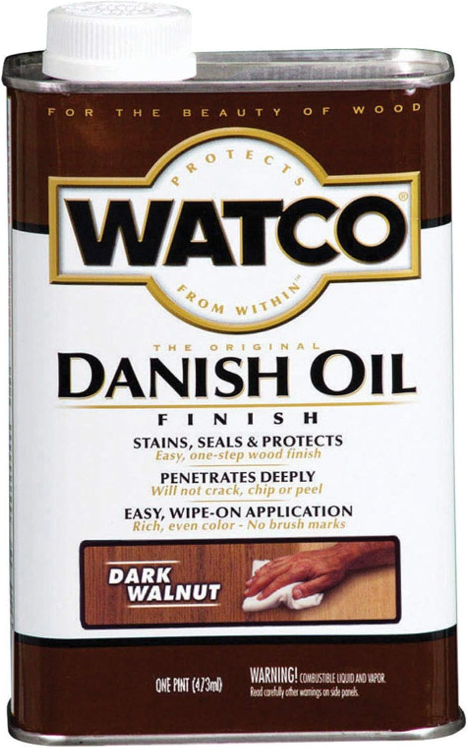 65851 Danish Oil Wood Finish, Pint, Dark Walnut