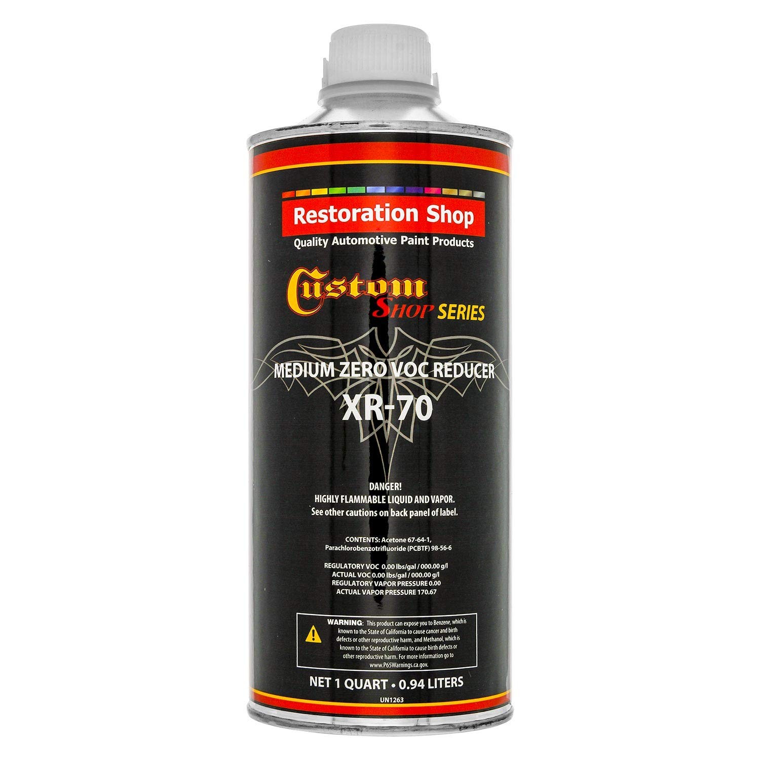 Custom Shop XR70 Medium Zero V.O.C. Urethane Reducer, Quart (32 Ounce), Mid T…