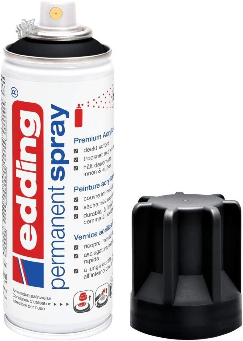 Matte Black Acrylic Spray Paint 200ml Professional Metal Wood Glass Plastics