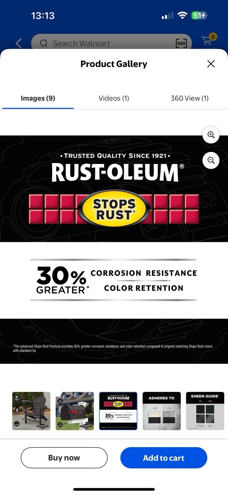 Rustoleum 376872EA Stops Rust Spray Paint Satin Coastal Gray 12 Oz
