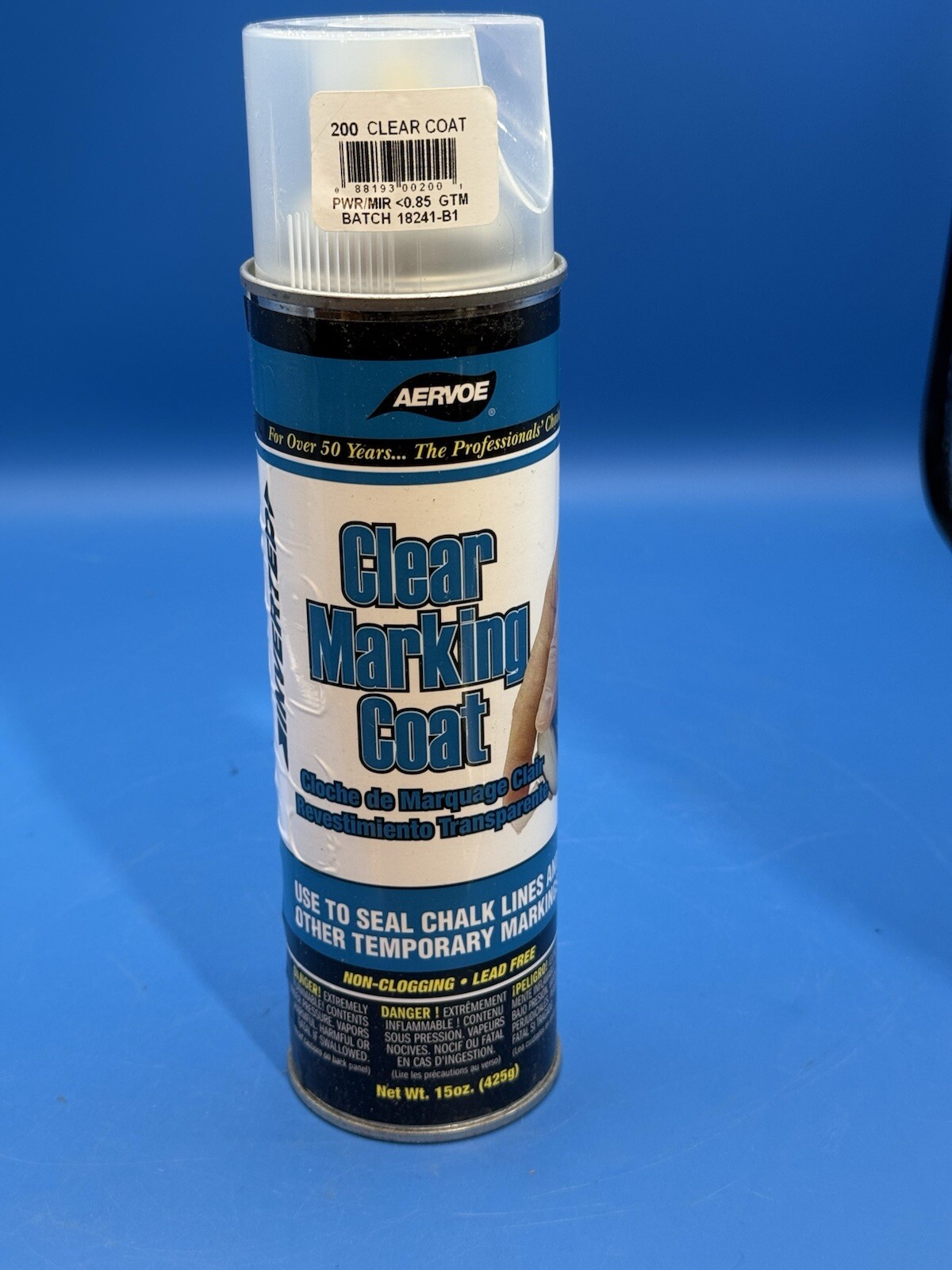 Aervoe 200 20-Oz Lead-Free Non-Clogging Seal & Protect Clear Marking Spray Paint