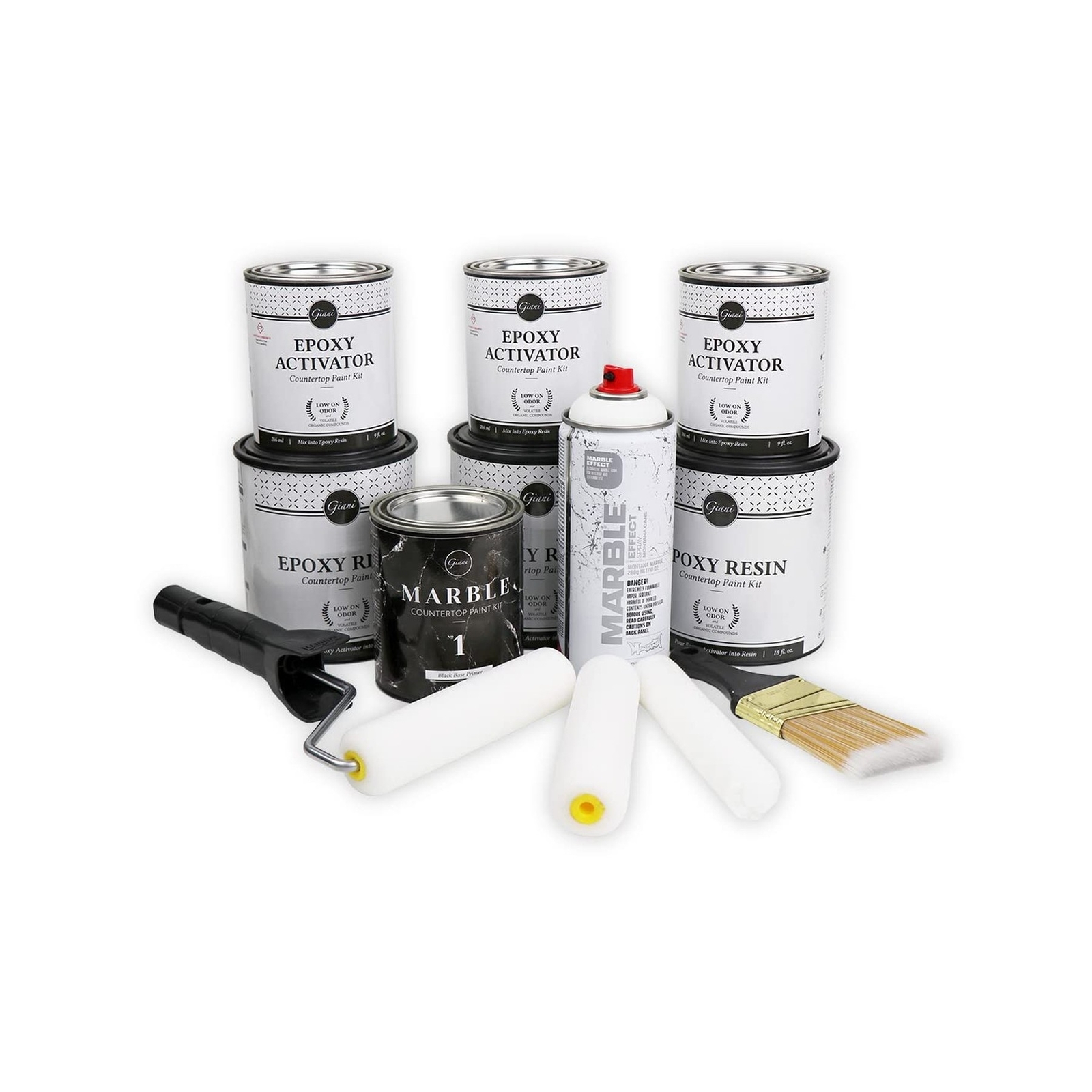 Giani Marble Easy Epoxy Countertop Paint Kit (Belgotta Black) Belgotta Black