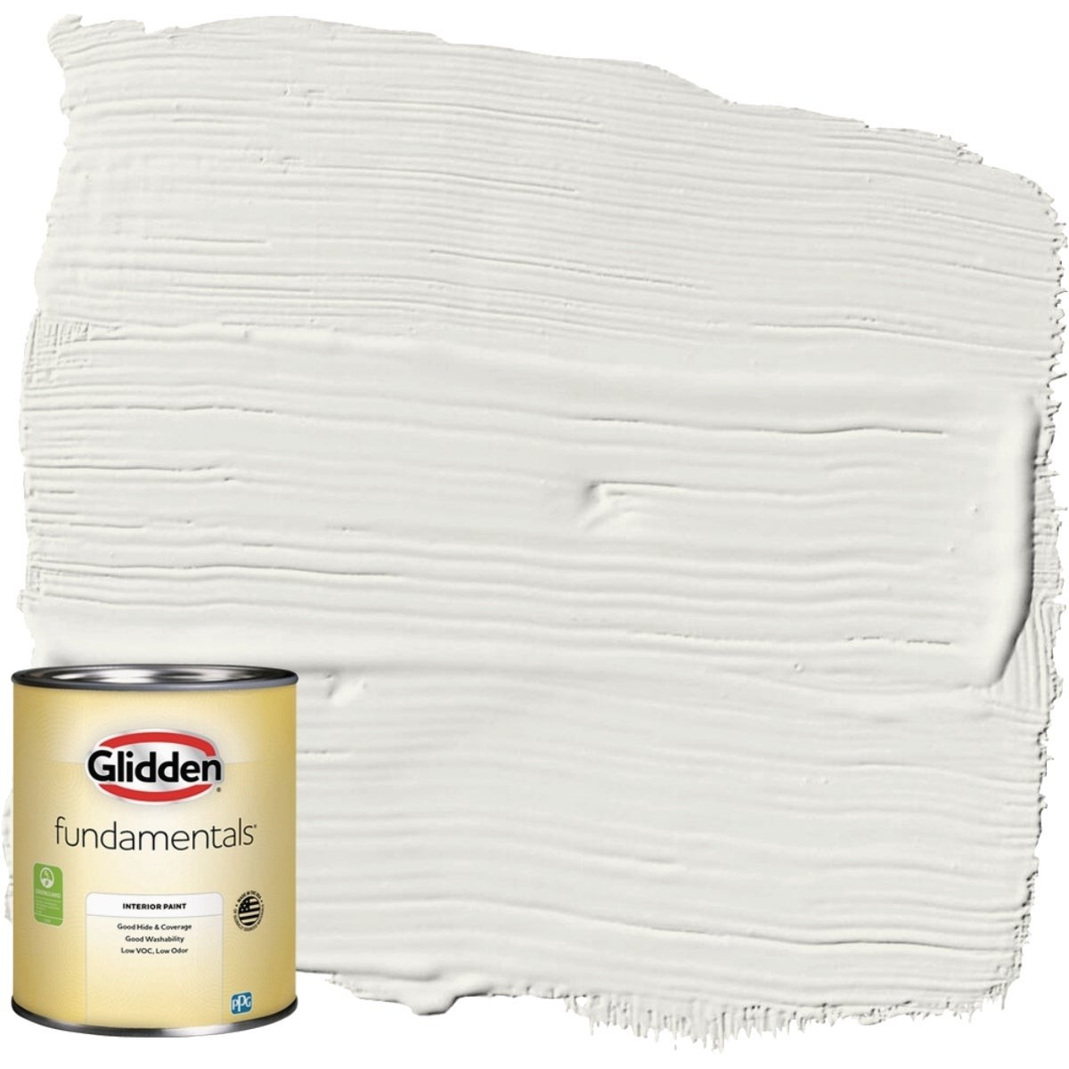 Glidden Fundamentals Grab-N-Go Eggshell Interior Paint, White, 1 Qt. Glidden