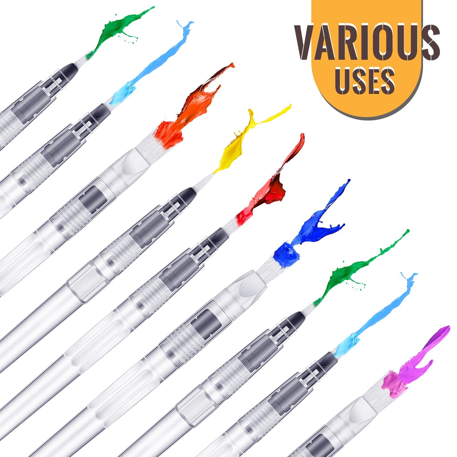 BBTO 26 Pcs Touch Up Paint Pen Refillable Wall Repair Kit Fillable Paint Brush P