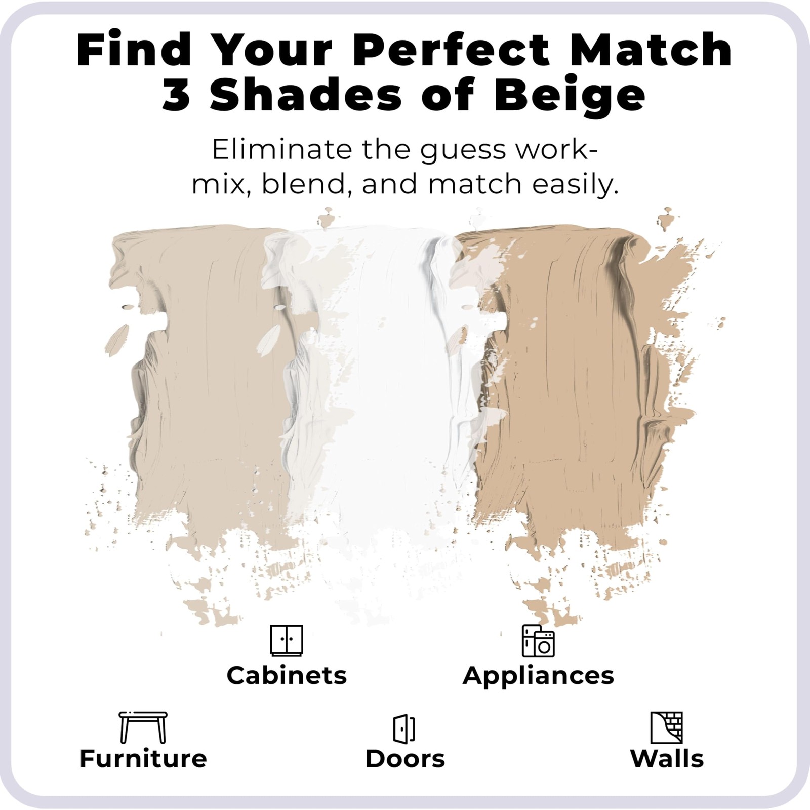 spot. Touch-Up Paint | Matte Finish for Cabinets, 1 Fl Oz (Pack of 3), Beige