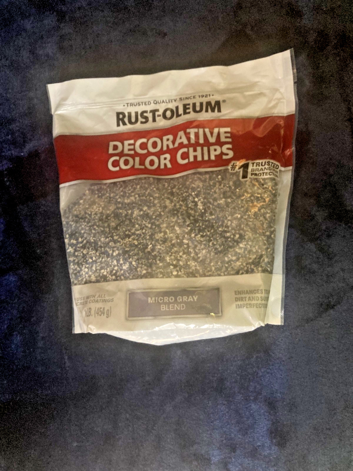 rust-oleum micro gray blend decorative color chips for paint, 1lb