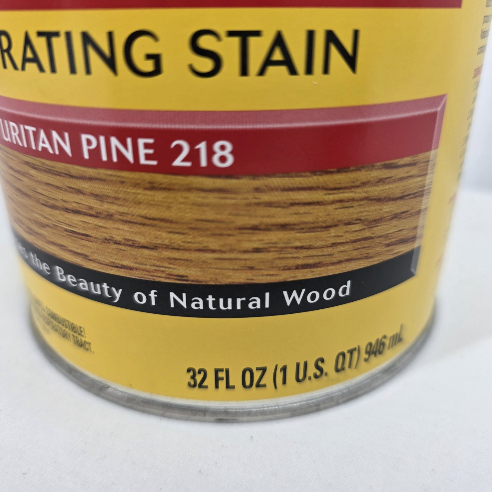 Minwax 218 Puritan Pine Finish Oil-Based Wood Stain 2 New Cans: 1/2 Pint & Quart