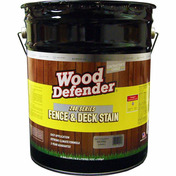 Wood Defender 200 Series SIERRA Semi-Transparent Stain & Sealer 5-gallon
