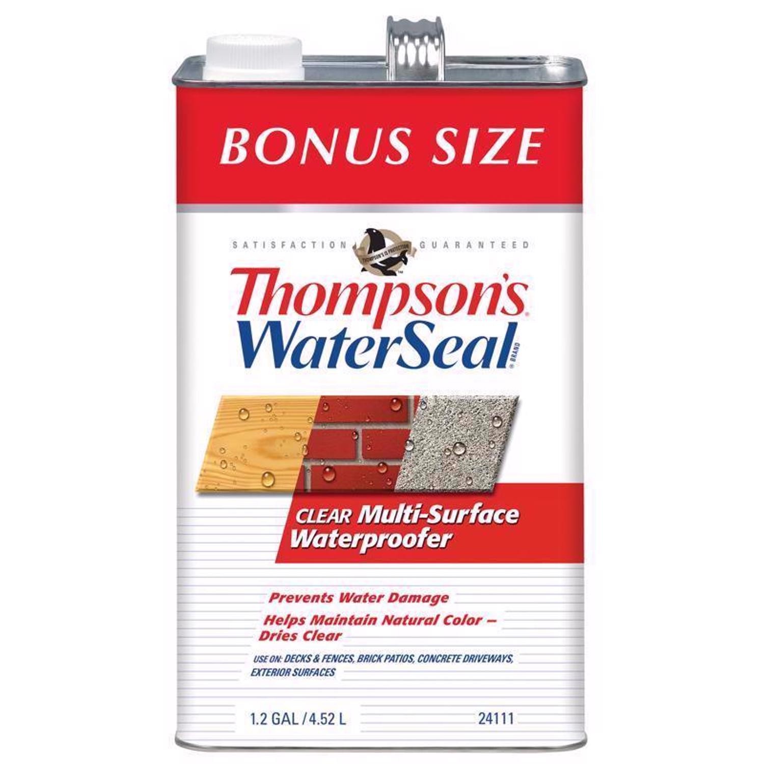 Thompson’s Waterseal TH.024111-03 Multi-Surface Waterproofer 1.2 gal.(Pack of 4)