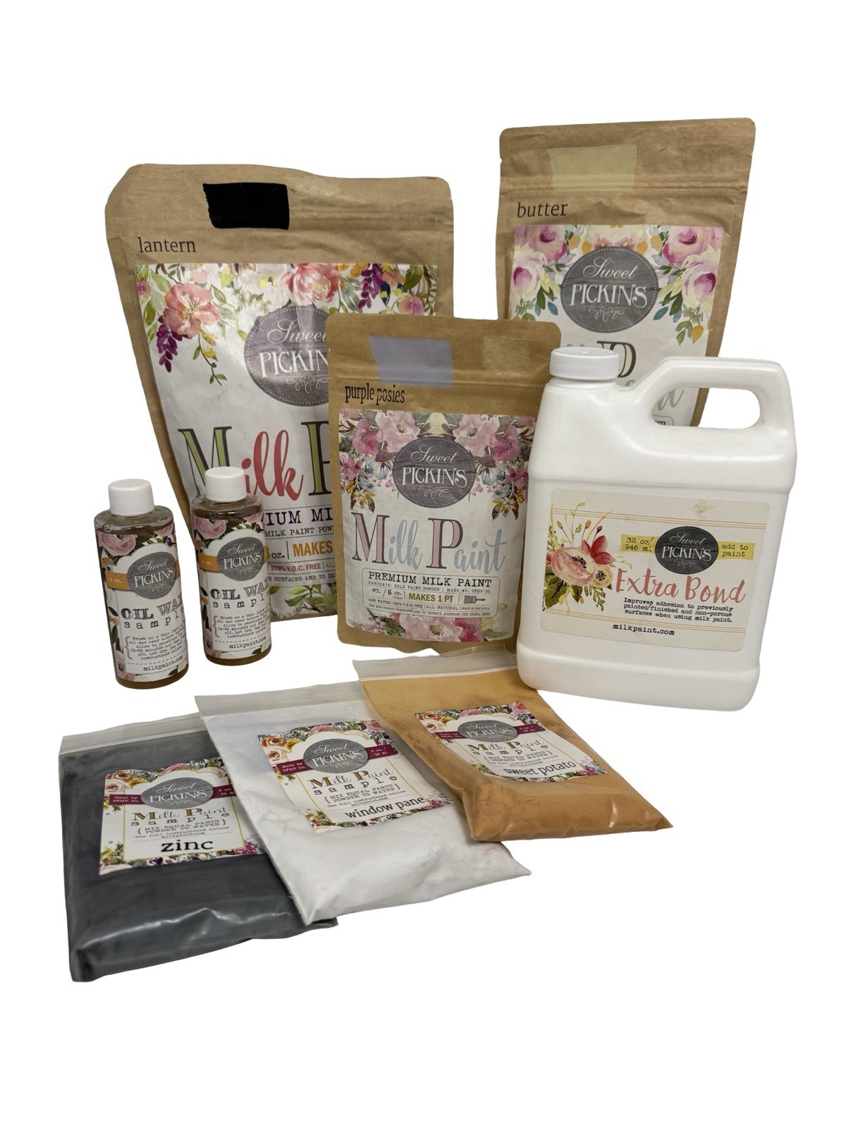 Sweet Pickins Premium Milk Paint, Oil Wax & Extra Bond 10 Pieces