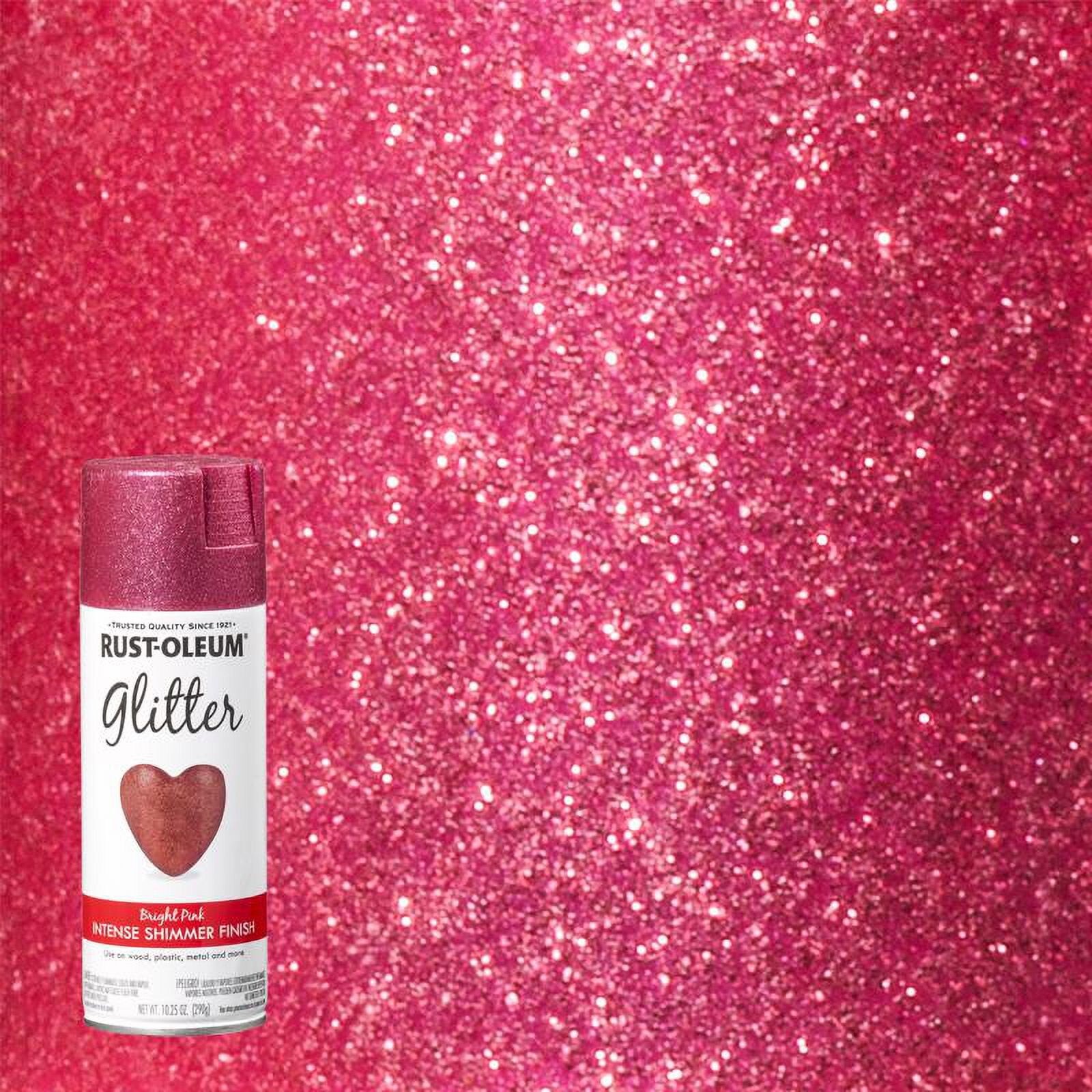 Rust-Oleum ~ Glitter Bright Pink Spray Paint 10.25 oz ~ Intense Shimmer 276287