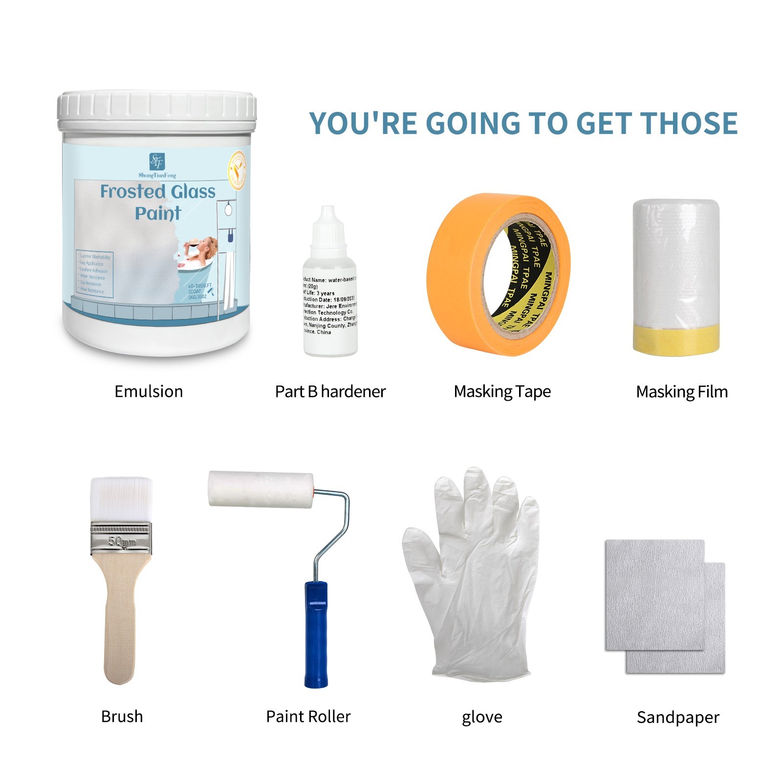 Frosted Glass Paint for Window-Window Privacy Paint, Waterproof UV Resistant16oz