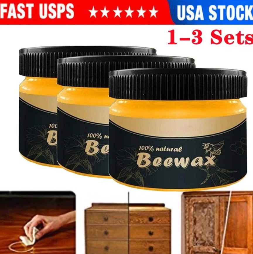 Beeswax Polish for Wood & Furniture 100% Natural of Traditional Wood Wax Finish