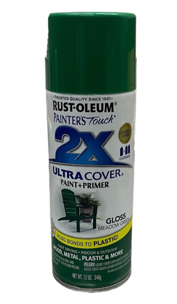 RUSTIC-OLEUM 249100 Painter’s Touch 2X Ultra Cover Gloss 12 Oz – Meadow Green