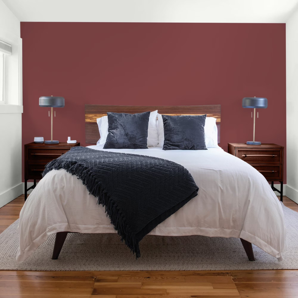 Glidden One Coat Bordeaux Red Flat Interior Paint + Primer, 1 Gallon, Pack of 1