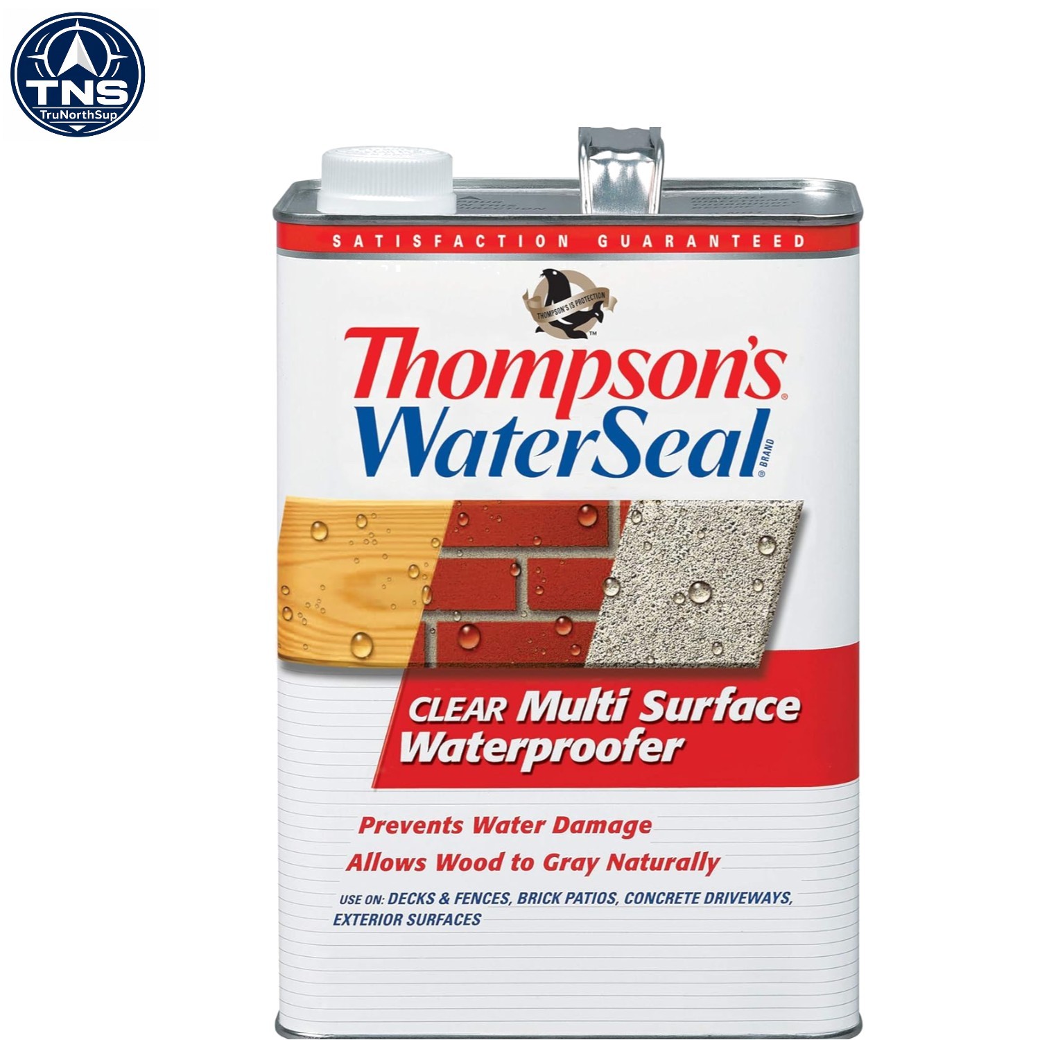 Thompson’s WaterSeal Multi-Surface Waterproofer Stain Clear 1 Gallon Exterior…