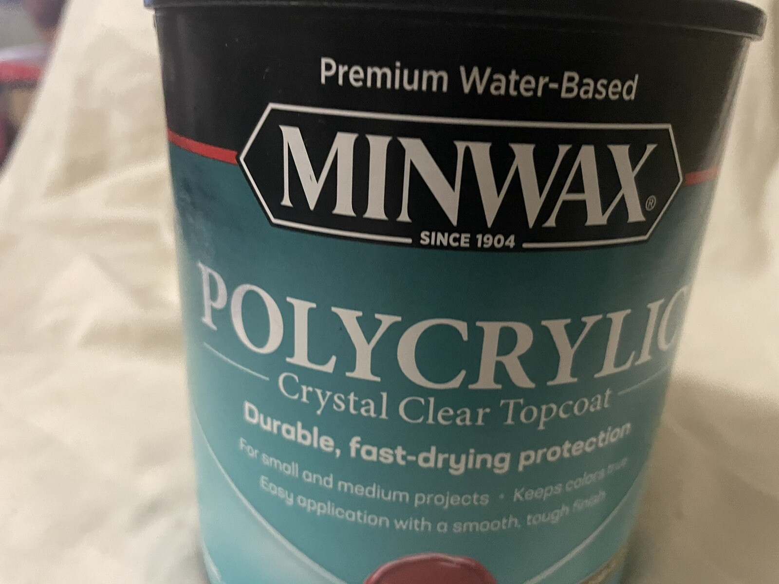 MINWAX POLYCRYLIC Clear Semi-Gloss Crystal Clear Topcoat 1qt (32oz)
