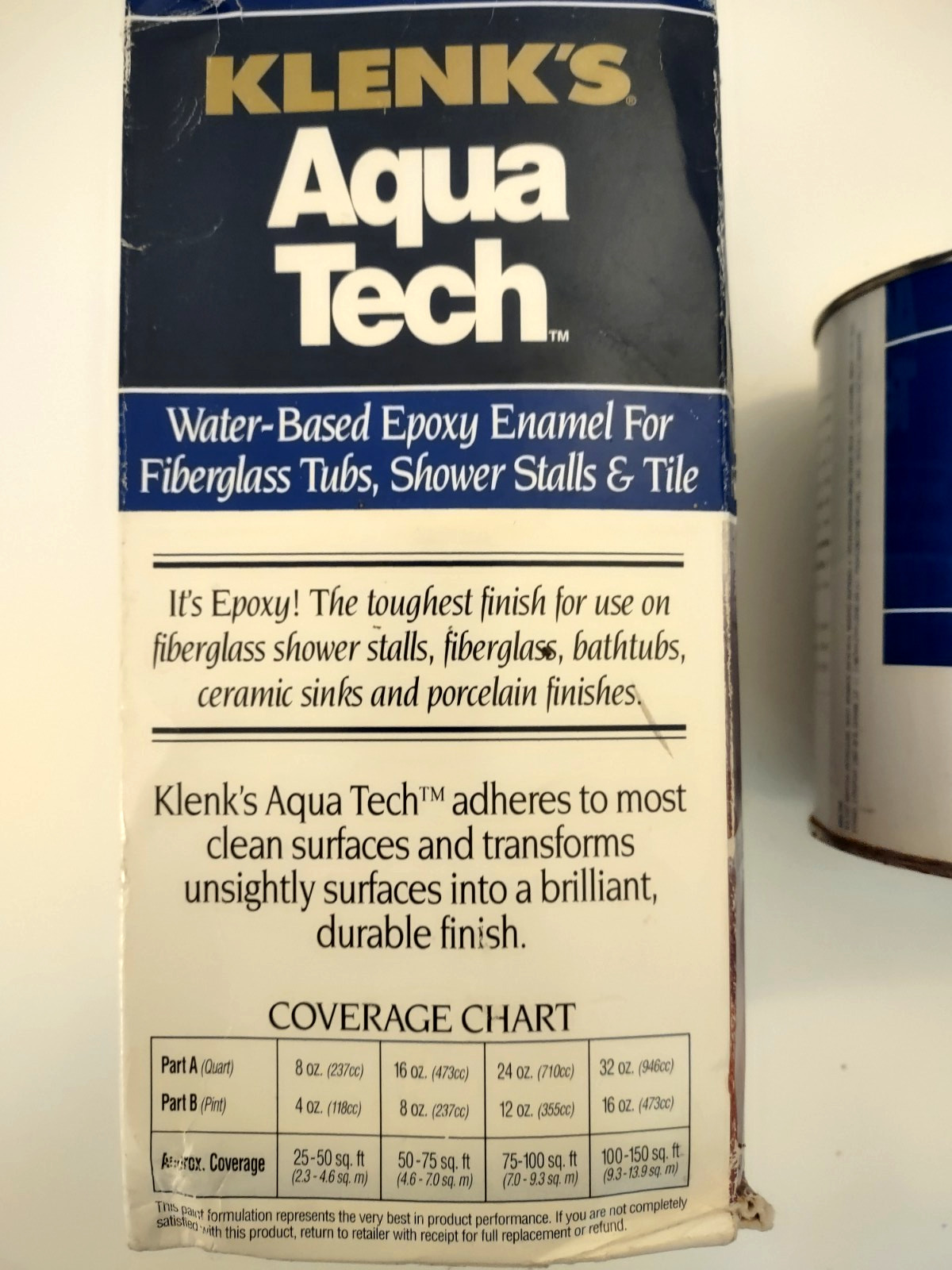 Zynolyte Klenks Aqua Tech Water Based Epoxy Enamel Tub & Tile Finish 48 Fl Oz