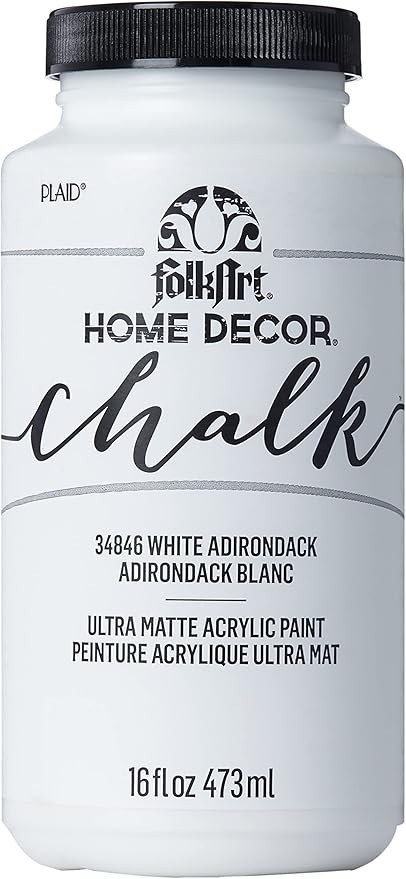 Chalk Paint 16 Ounce White Ultra Matte Finish for Furniture Wood Glass Metal
